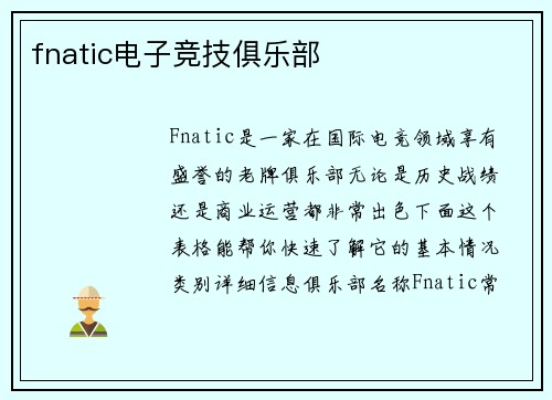 fnatic电子竞技俱乐部